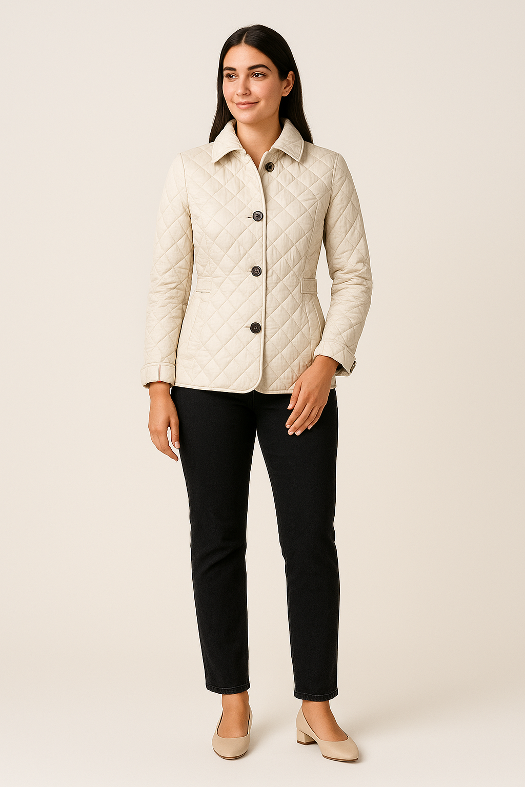 Lightweight Quilted Coat with Button Closure – Classic Fit