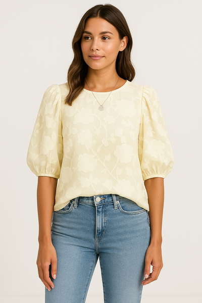 Puff Sleeve Chiffon Shirt – Ashford Puff Sleeve Chiffon Shirt Light And Elegant