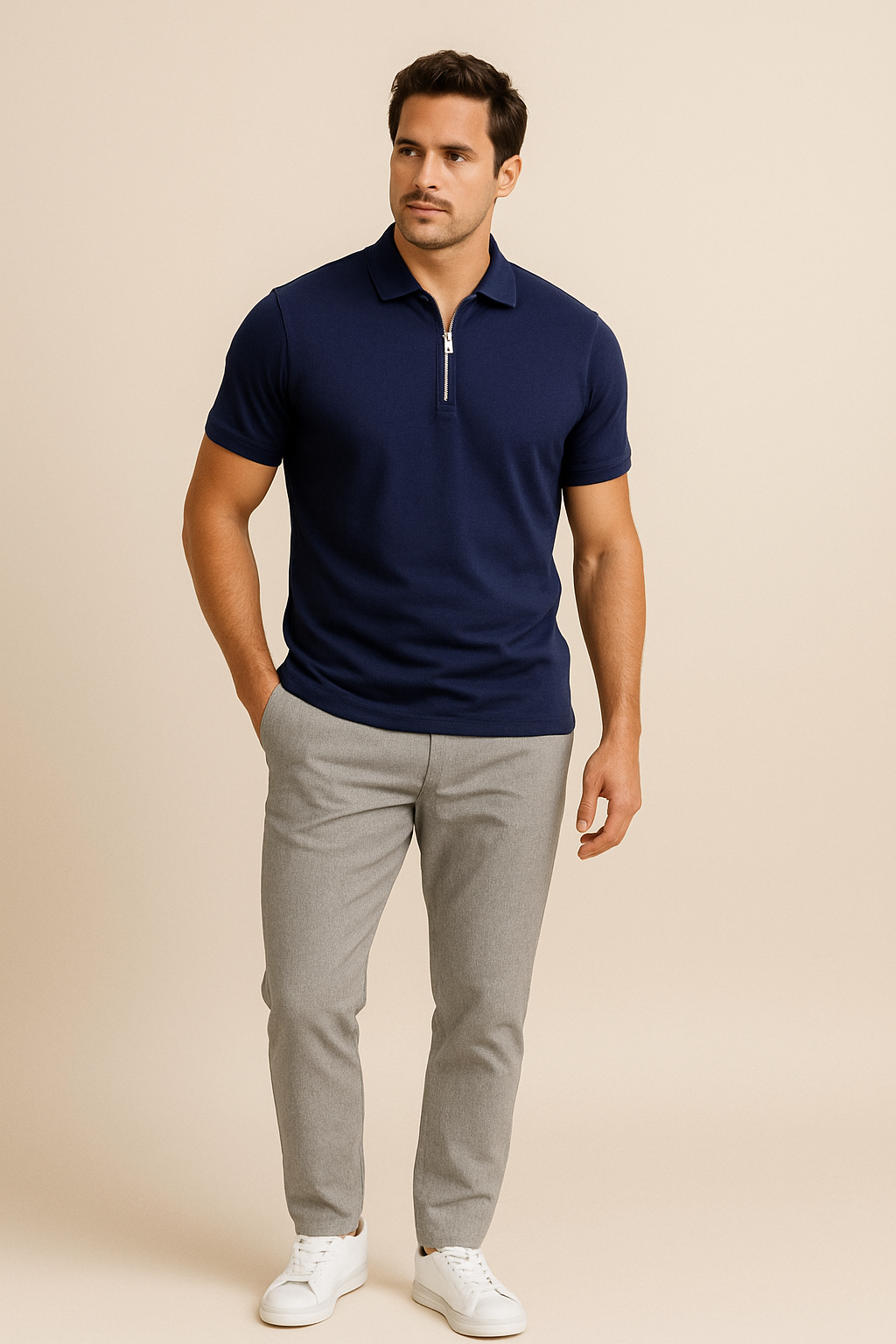Ashford | Robert Zip Polo Shirt – Slim Fit