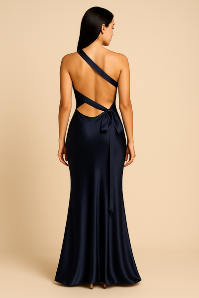 Ashford | Mila Backless Satin Gown Dress