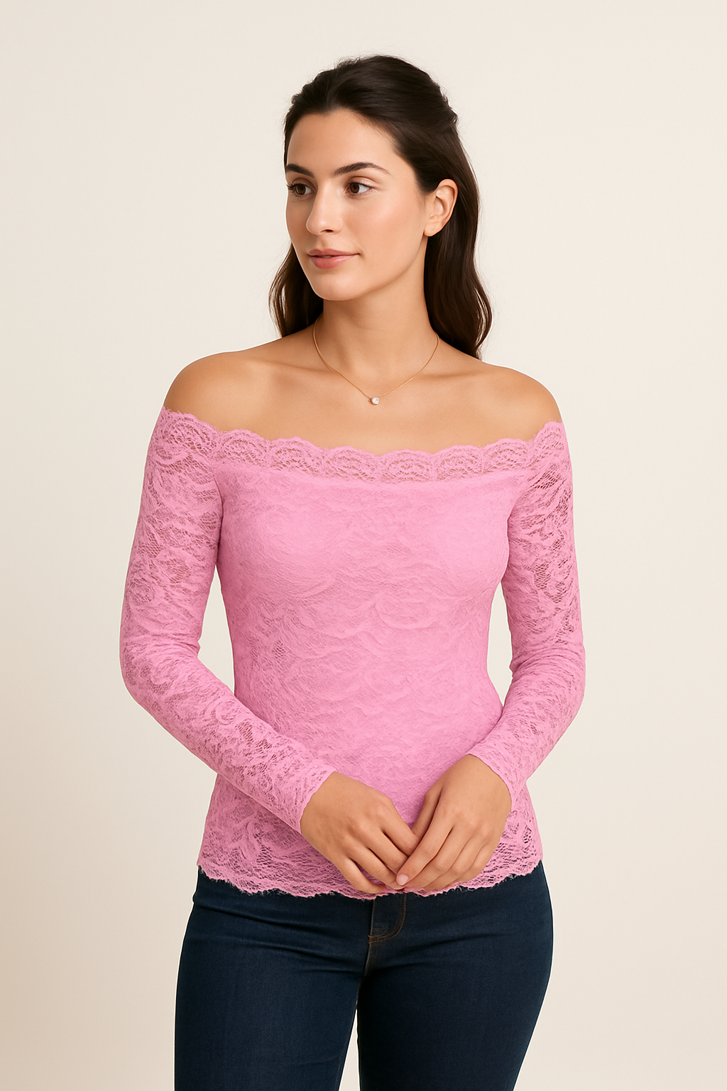 Lace Blouse – Ashford Elegant Lace Off-Shoulder Blouse