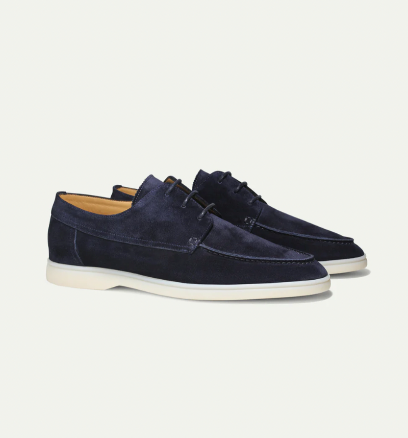Ashford | Álvaro – Men's Suede Moccasin Loafers with Lace-Up Finish