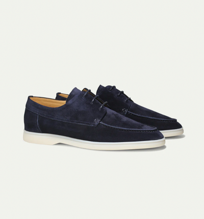 Ashford | Álvaro – Men's Suede Moccasin Loafers with Lace-Up Finish