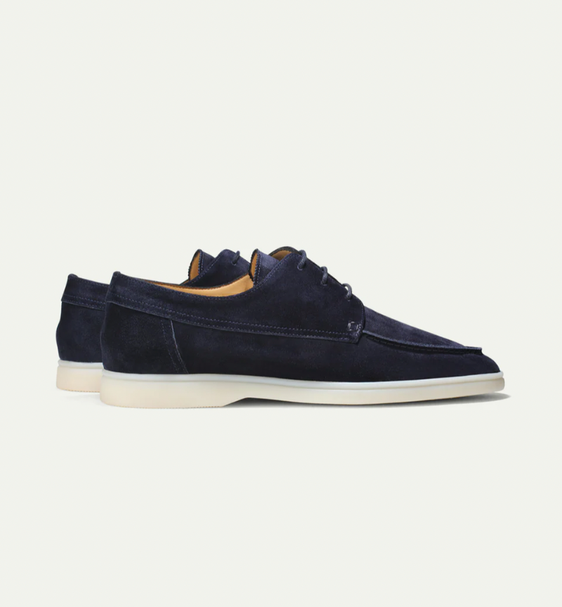 Ashford | Álvaro – Men's Suede Moccasin Loafers with Lace-Up Finish