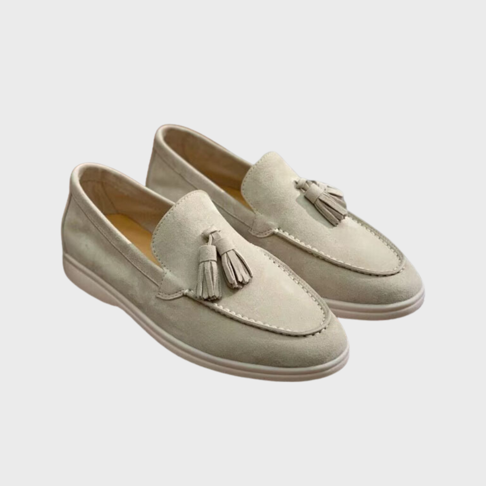 Ashford | Mateo – Men's Suede Tassel Loafers with Moccasin Toe