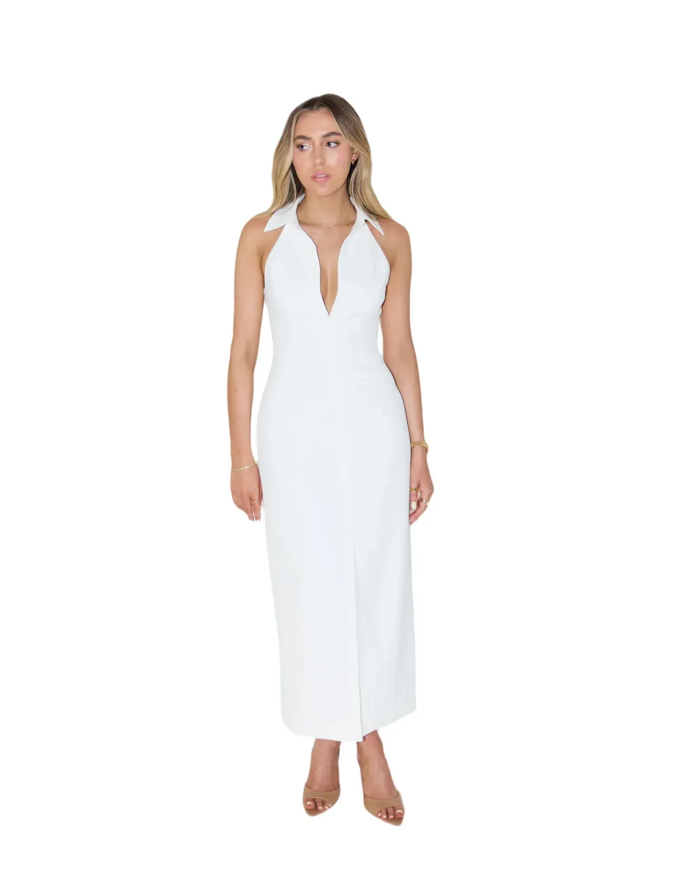 Maxi Dress – Women'S Maxi Shirt Dress – Long Sleeve – Collared – Button Front