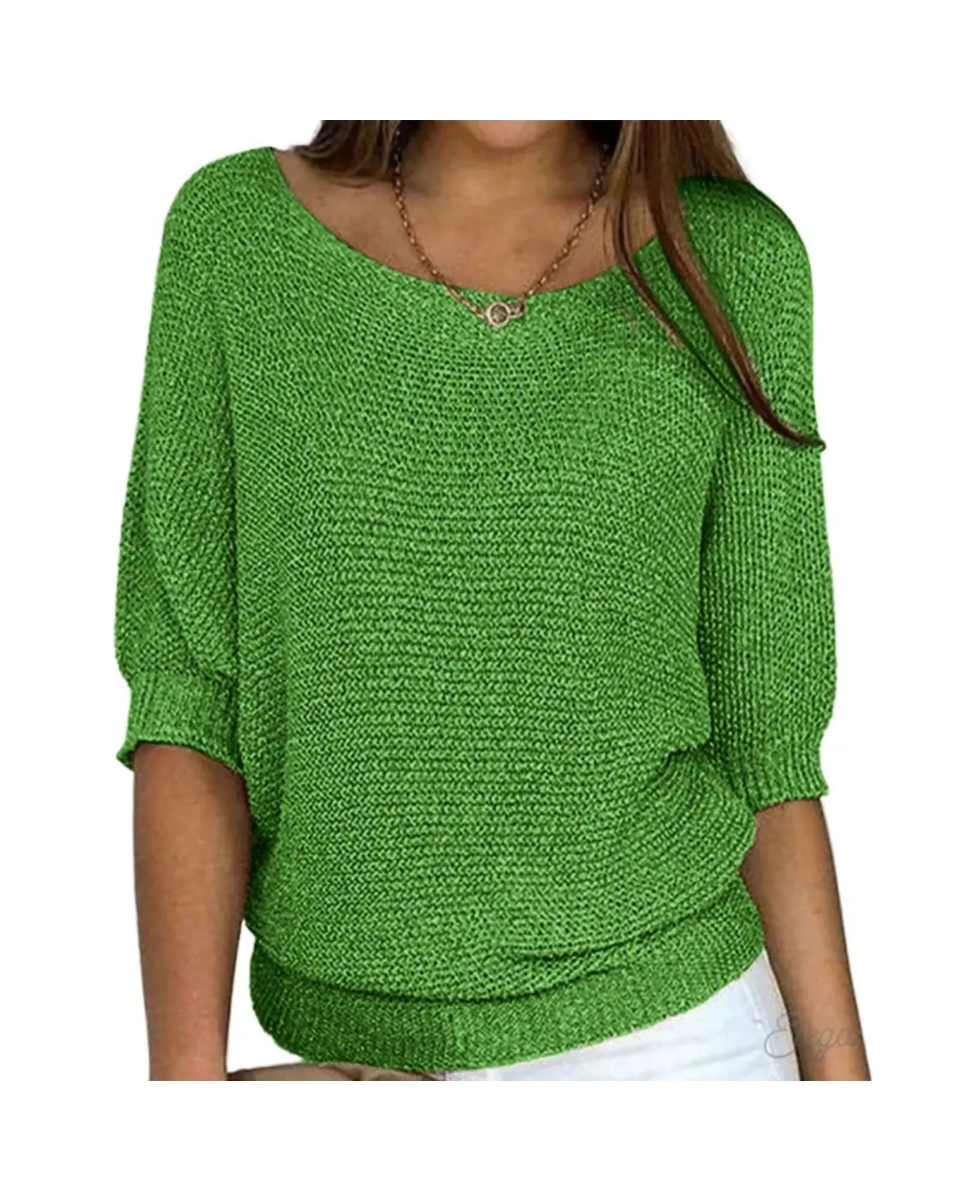 Crew Neck Knitted Sweater – Soft Touch and Classic Fit