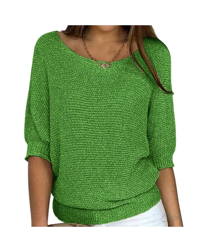 Crew Neck Knitted Sweater – Soft Touch and Classic Fit