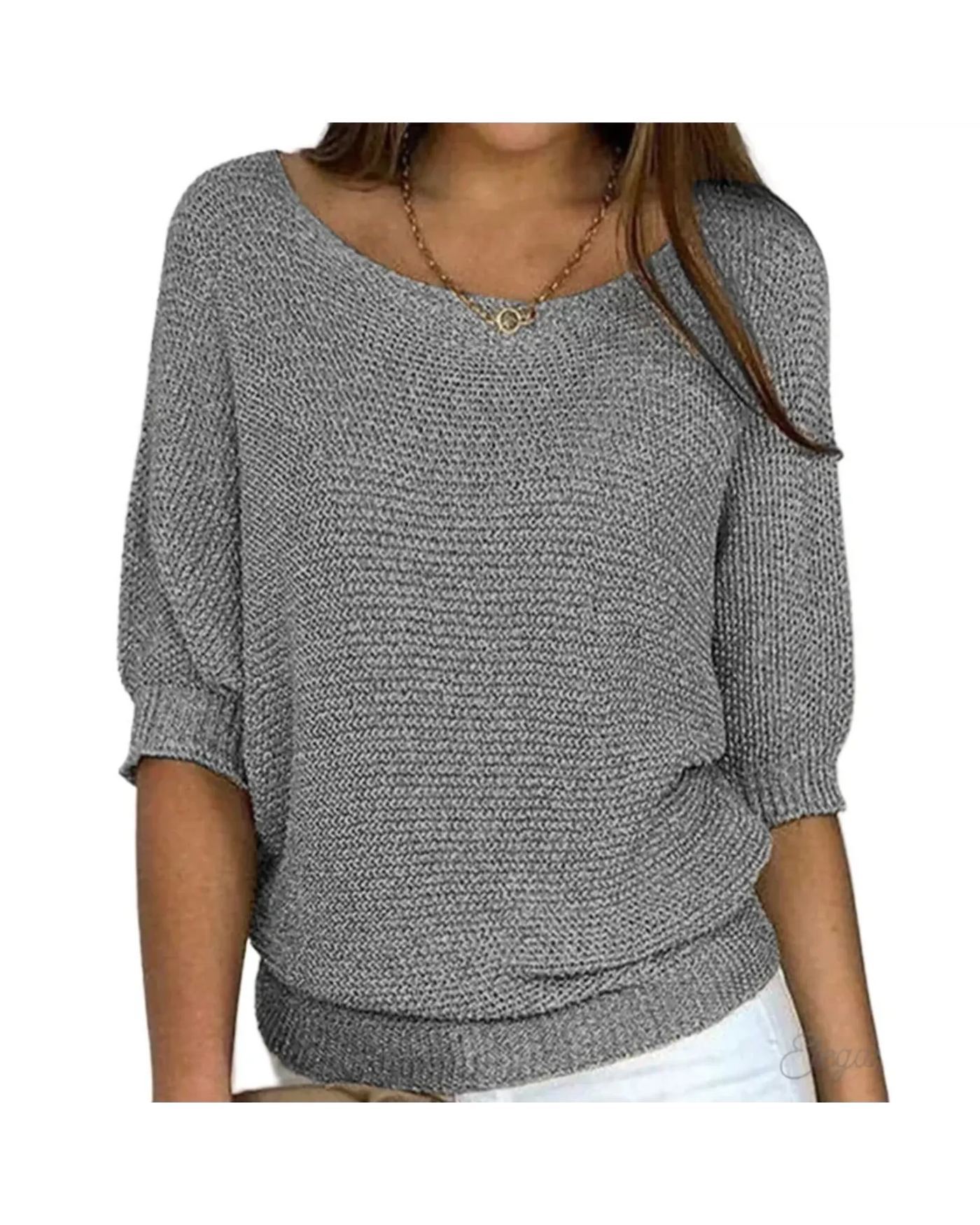 Crew Neck Knitted Sweater – Soft Touch and Classic Fit