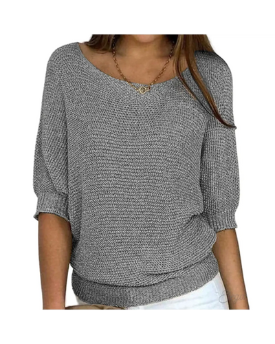 Crew Neck Knitted Sweater – Soft Touch and Classic Fit