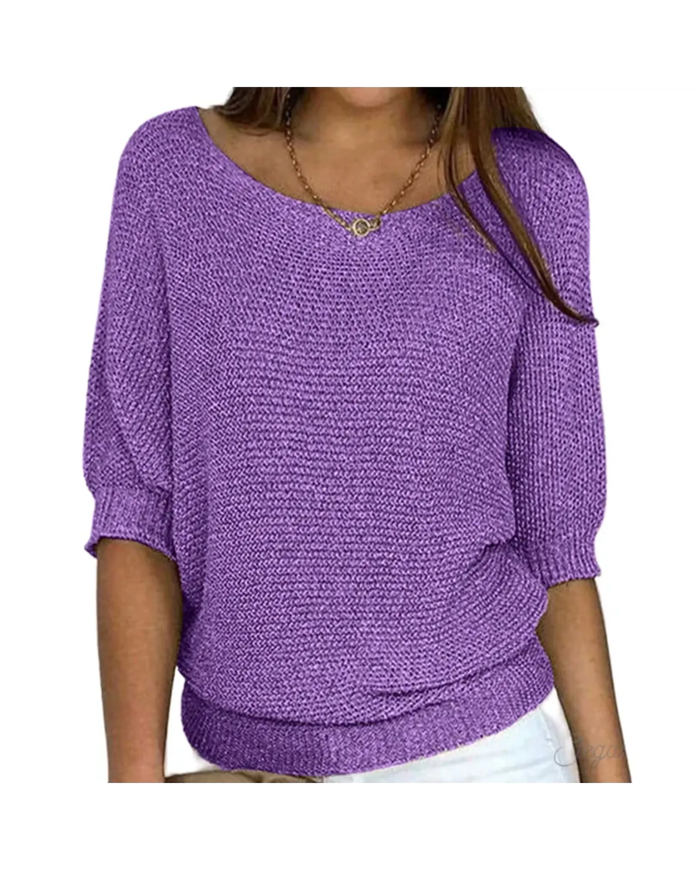 Crew Neck Knitted Sweater – Soft Touch and Classic Fit