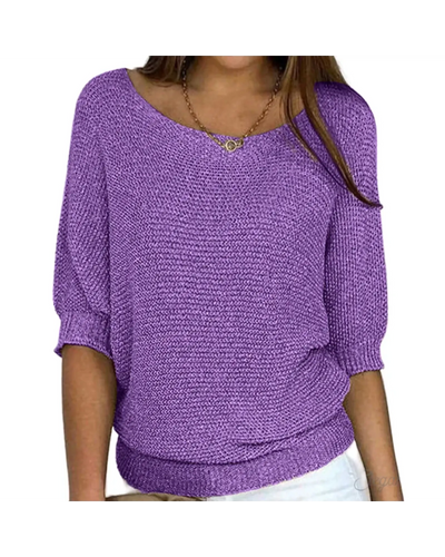 Crew Neck Knitted Sweater – Soft Touch and Classic Fit