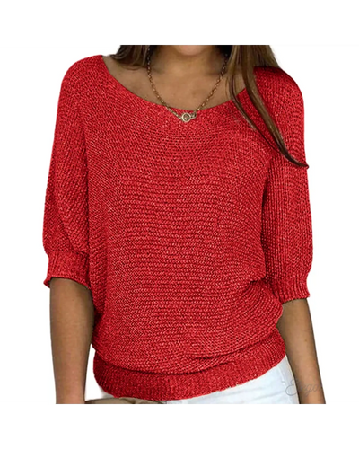 Crew Neck Knitted Sweater – Soft Touch and Classic Fit