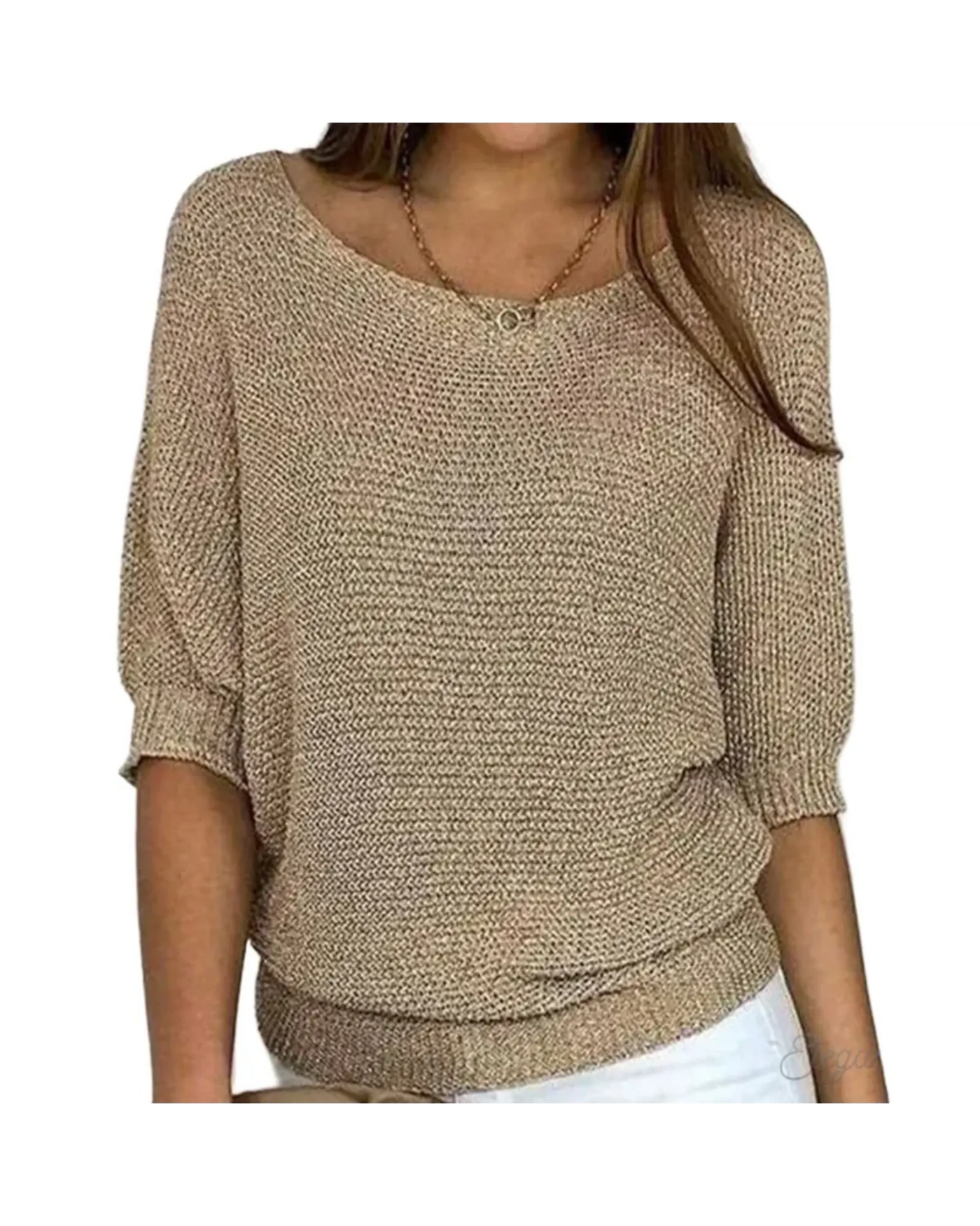 Crew Neck Knitted Sweater – Soft Touch and Classic Fit