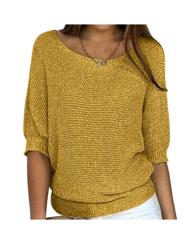 Crew Neck Knitted Sweater – Soft Touch and Classic Fit