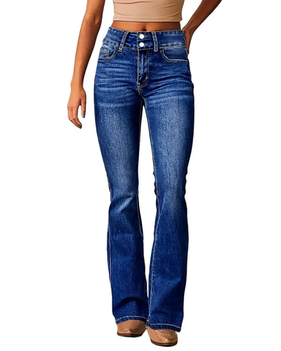 Wide Leg High Waist Jeans – Women'S High Waisted Flared Jeans – Retro Fit,