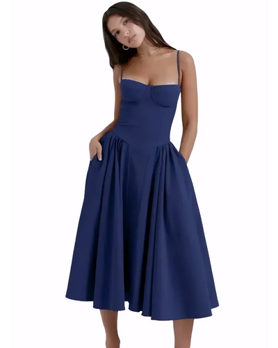 Mini Dress – Women'S Summer V-Neck Dress - Lightweight Casual Polyester Mini