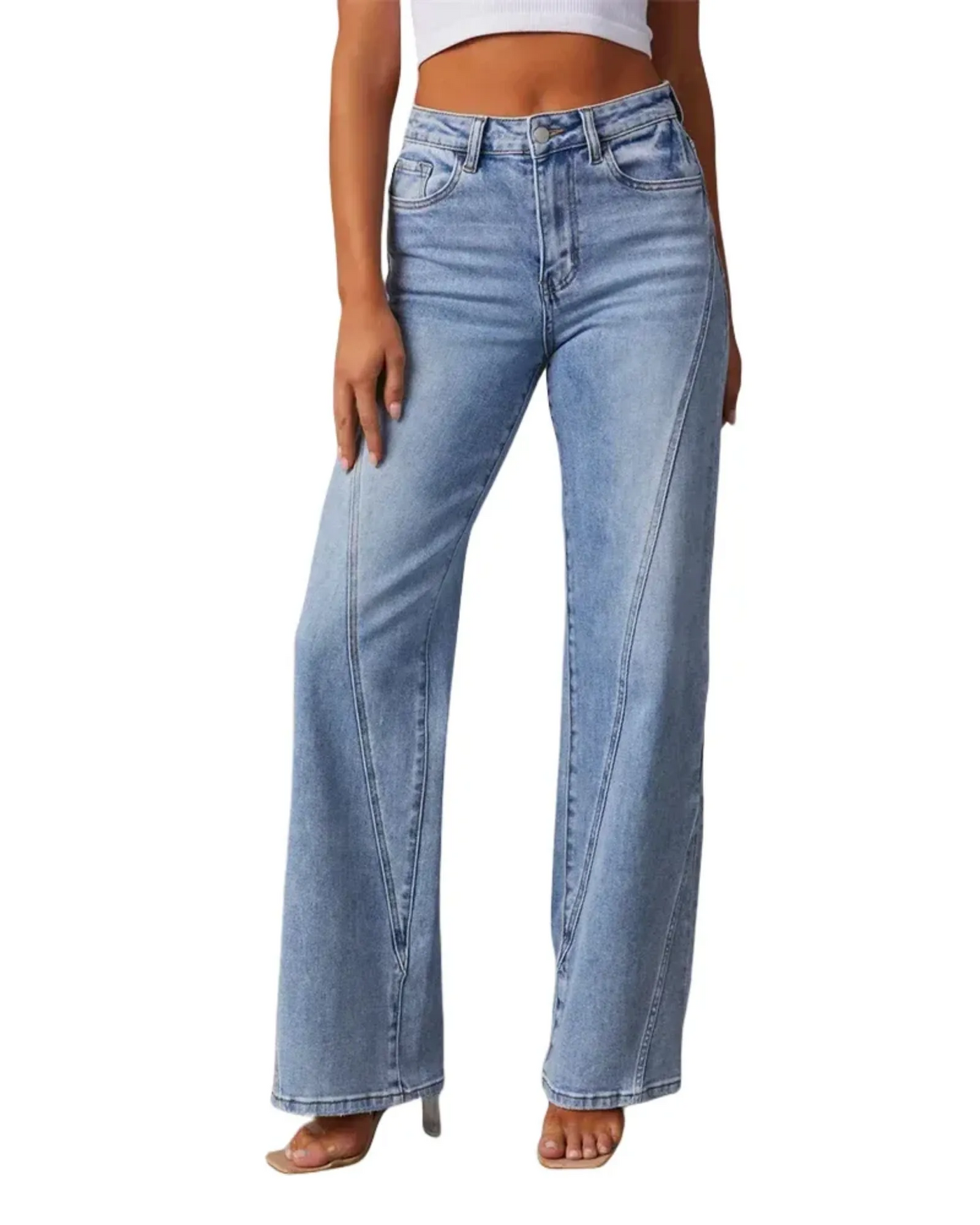 Wide Leg High Waist Jeans – Women'S Wide Leg Denim Jeans – High Waist, Elegant