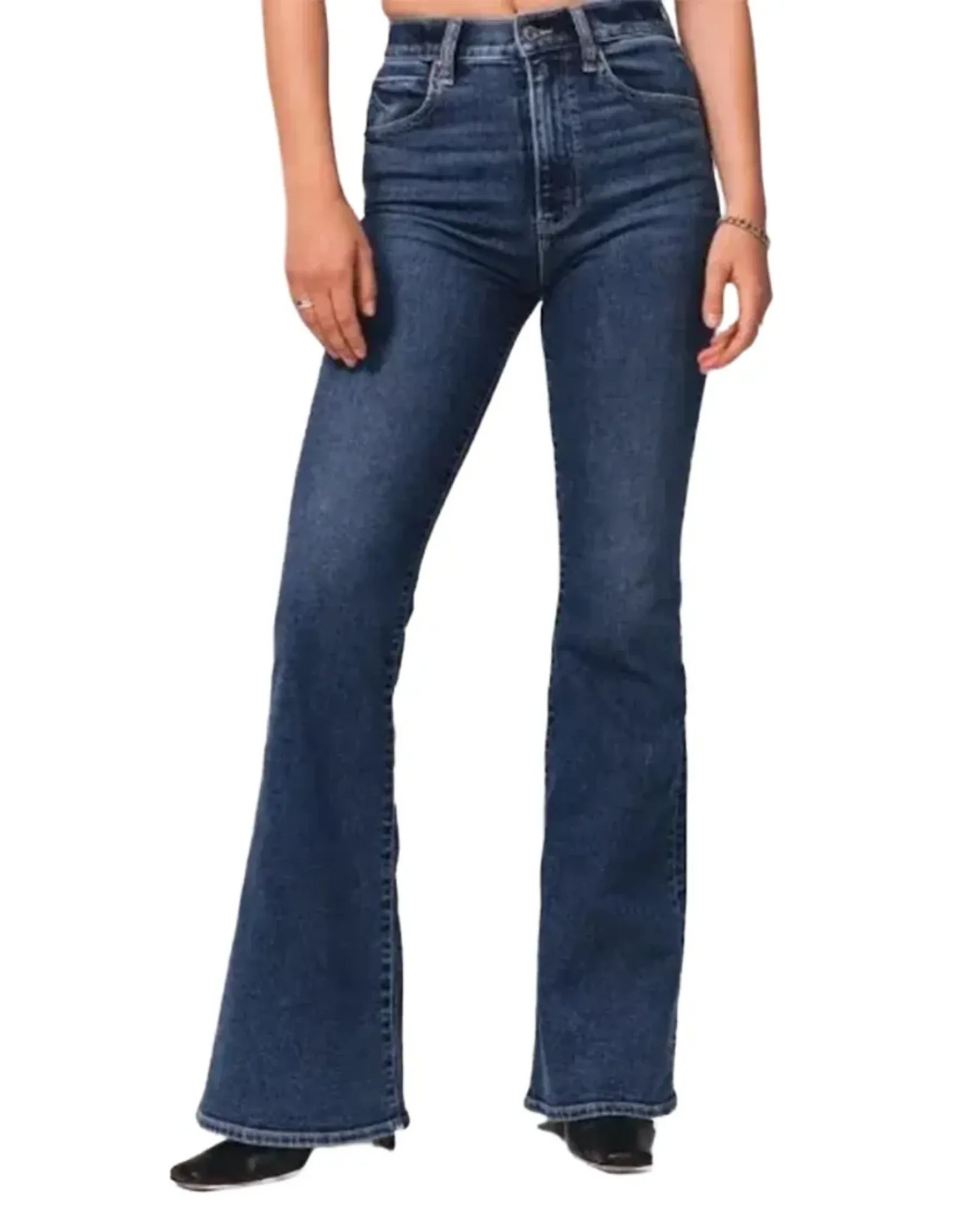 Wide Leg High Waist Jeans – Women'S Flared Jeans – High Waist, Stretch Fit,