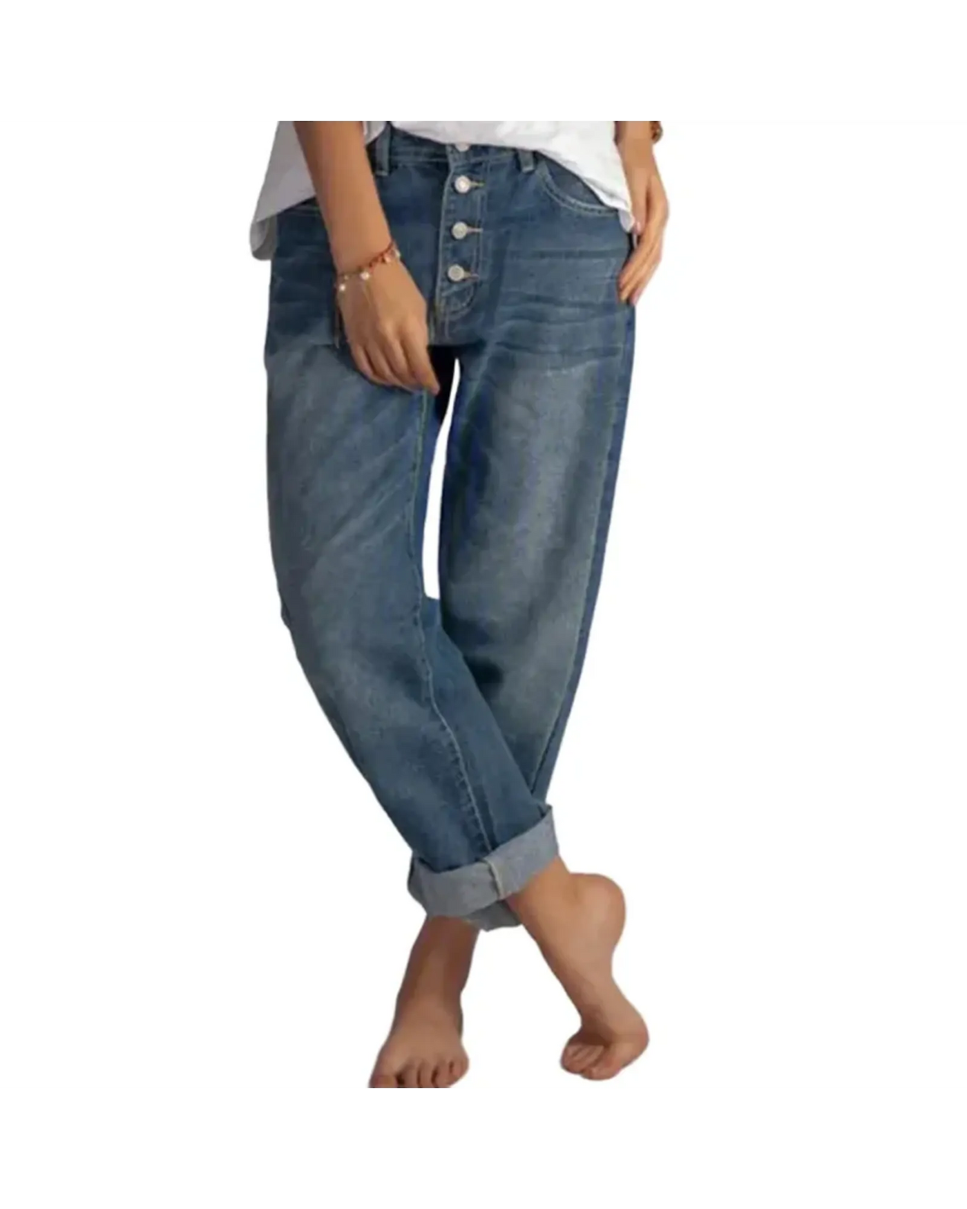 Relaxed Fit High Waist Jeans – Women'S Loose Fit Denim Jeans – High Waist,