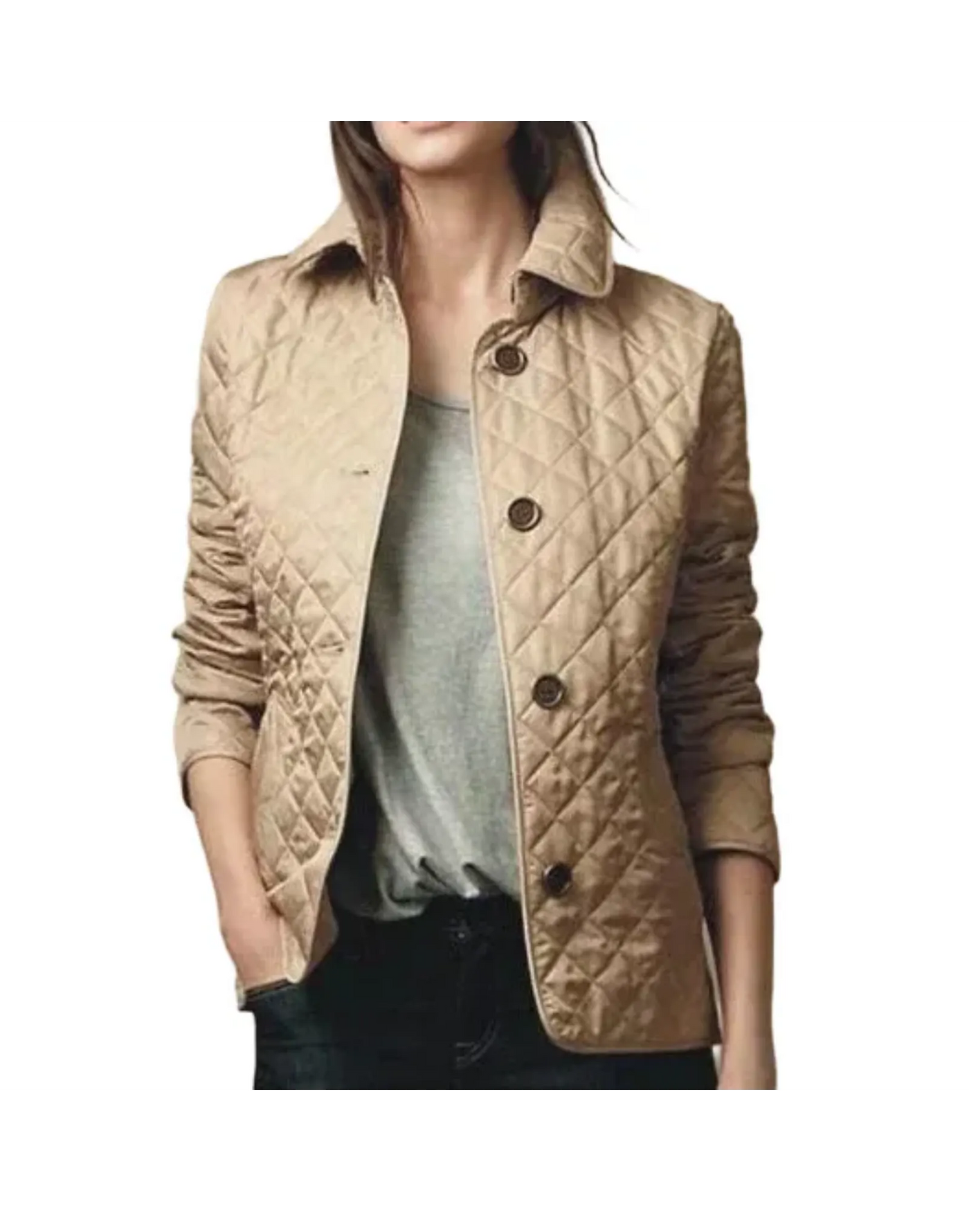 Lightweight Quilted Coat with Button Closure – Classic Fit