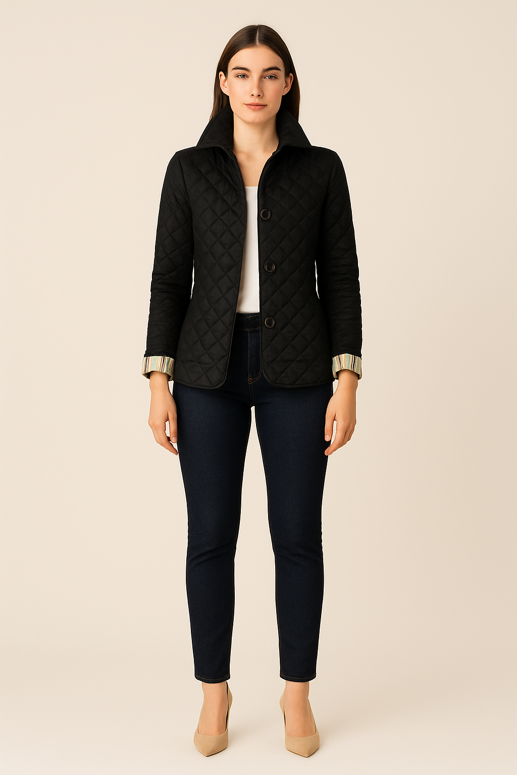 Lightweight Quilted Coat with Button Closure – Classic Fit