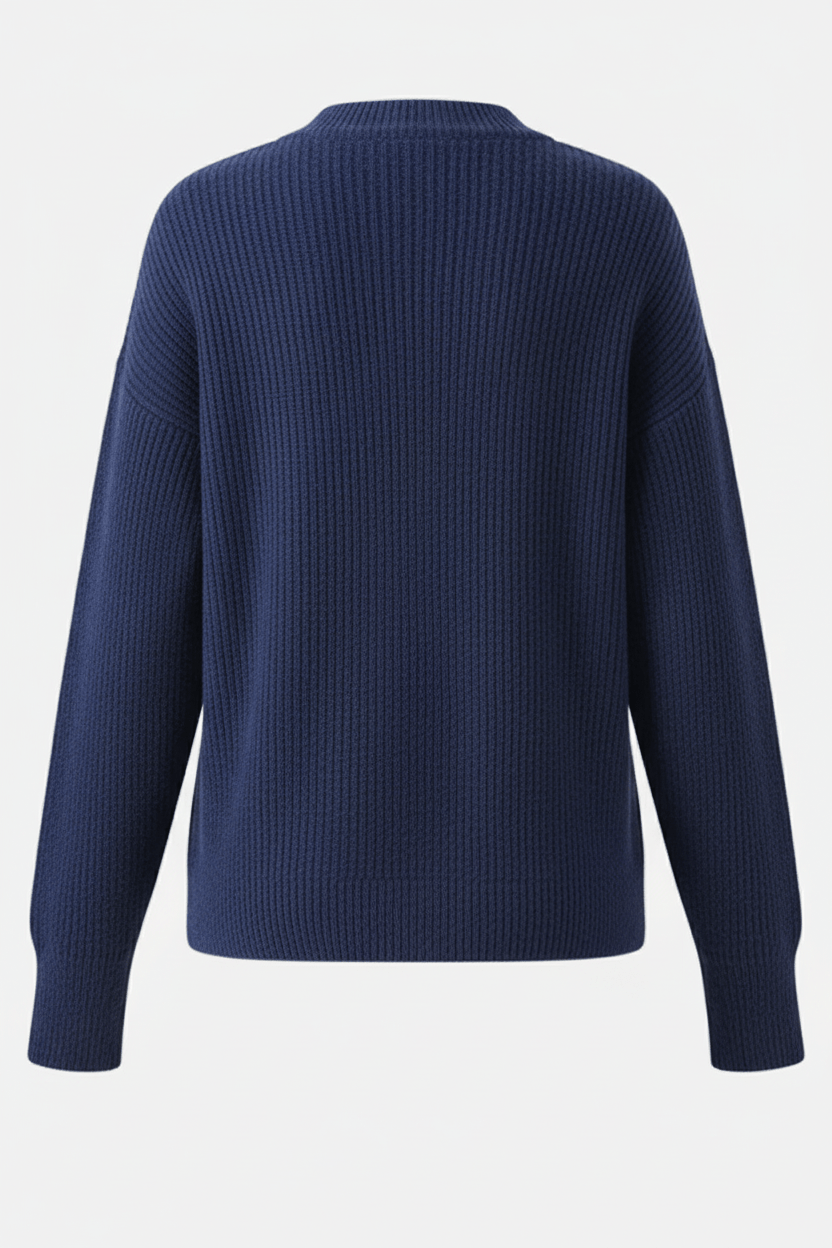 Ashford | Aava – Women’s Ribbed Knit Wrap Sweater Top with Asymmetrical Hem - Ashford London Clothing
