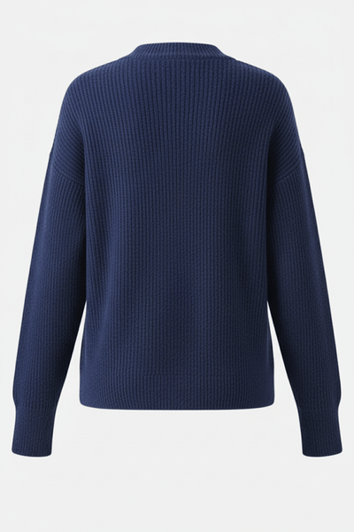 Ashford | Aava – Women’s Ribbed Knit Wrap Sweater Top with Asymmetrical Hem - Ashford London Clothing
