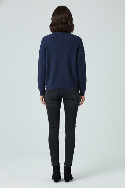 Ashford | Aava – Women’s Ribbed Knit Wrap Sweater Top with Asymmetrical Hem - Ashford London Clothing