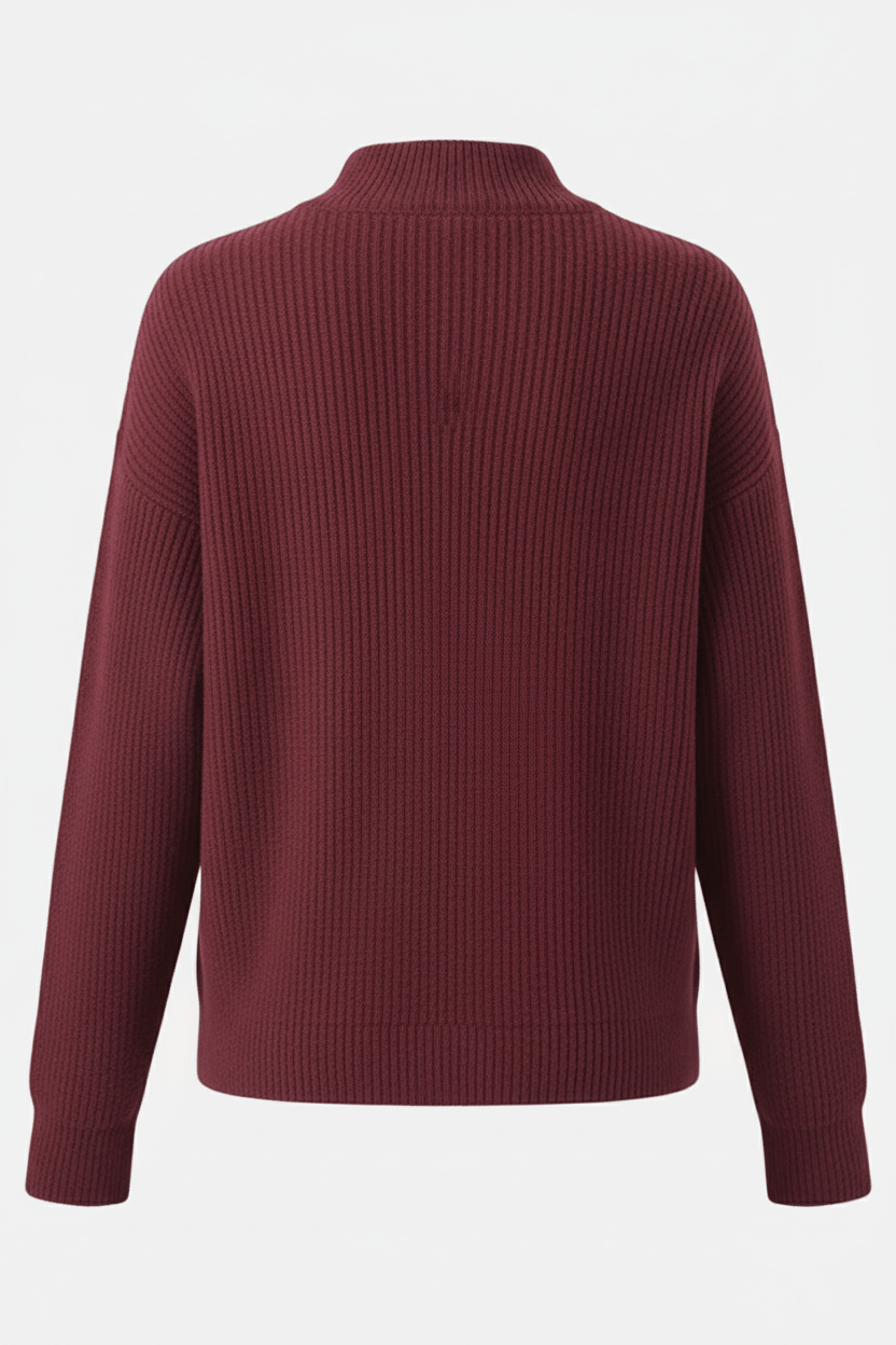 Ashford | Aava – Women’s Ribbed Knit Wrap Sweater Top with Asymmetrical Hem - Ashford London Clothing