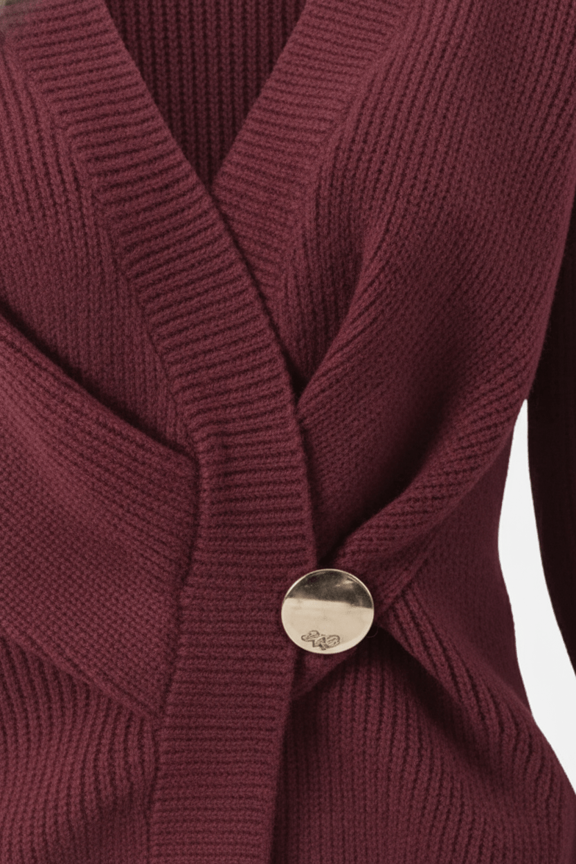 Ashford | Aava – Women’s Ribbed Knit Wrap Sweater Top with Asymmetrical Hem - Ashford London Clothing