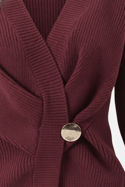 Ashford | Aava – Women’s Ribbed Knit Wrap Sweater Top with Asymmetrical Hem - Ashford London Clothing