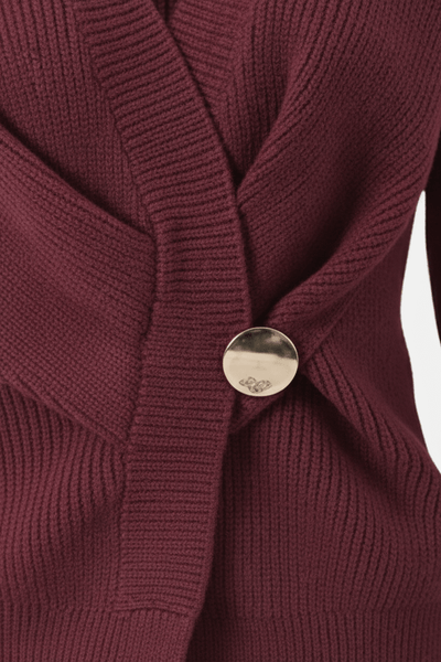 Ashford | Aava – Women’s Ribbed Knit Wrap Sweater Top with Asymmetrical Hem - Ashford London Clothing
