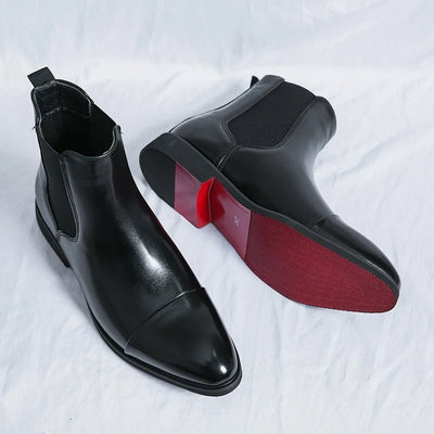 Ashford | Aiden – Men’s Leather Cap Toe Slip - On Boots - Ashford London Clothing