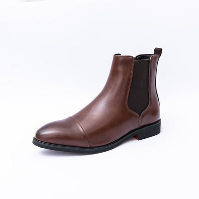 Ashford | Aiden – Men’s Leather Cap Toe Slip - On Boots - Ashford London Clothing