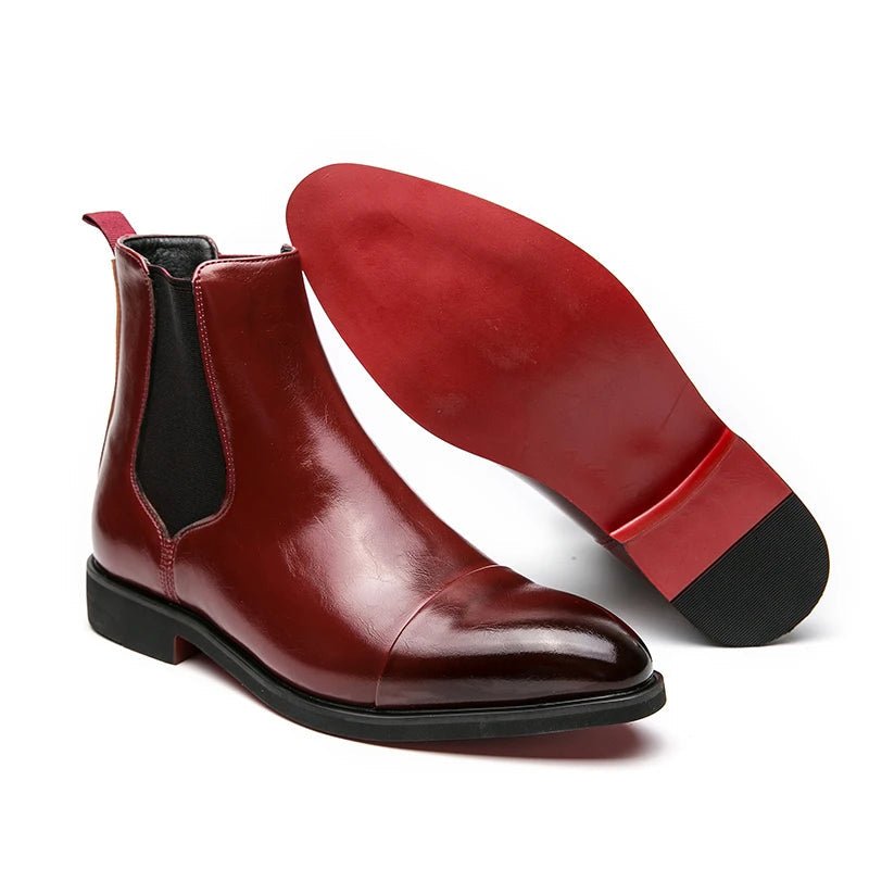 Ashford | Aiden – Men’s Leather Cap Toe Slip - On Boots - Ashford London Clothing