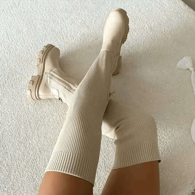 Ashford | Aino – Women’s Over - the - Knee Stretch Boots – Medium Heel, Casual Outdoor - Ashford London Clothing
