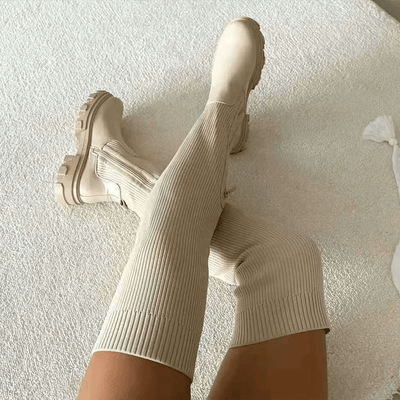 Ashford | Aino – Women’s Over - the - Knee Stretch Boots – Medium Heel, Casual Outdoor - Ashford London Clothing