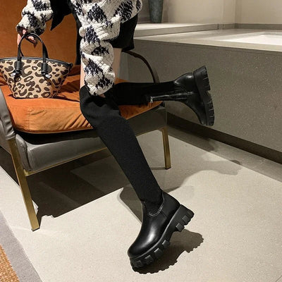 Ashford | Aino – Women’s Over - the - Knee Stretch Boots – Medium Heel, Casual Outdoor - Ashford London Clothing