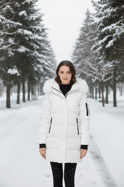 Ashford | Alannah – Women’s Quilted Insulated Parka Jacket with Fur Collar - Ashford London Clothing
