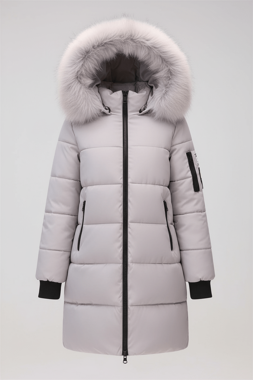 Ashford | Alannah – Women’s Quilted Insulated Parka Jacket with Fur Collar - Ashford London Clothing