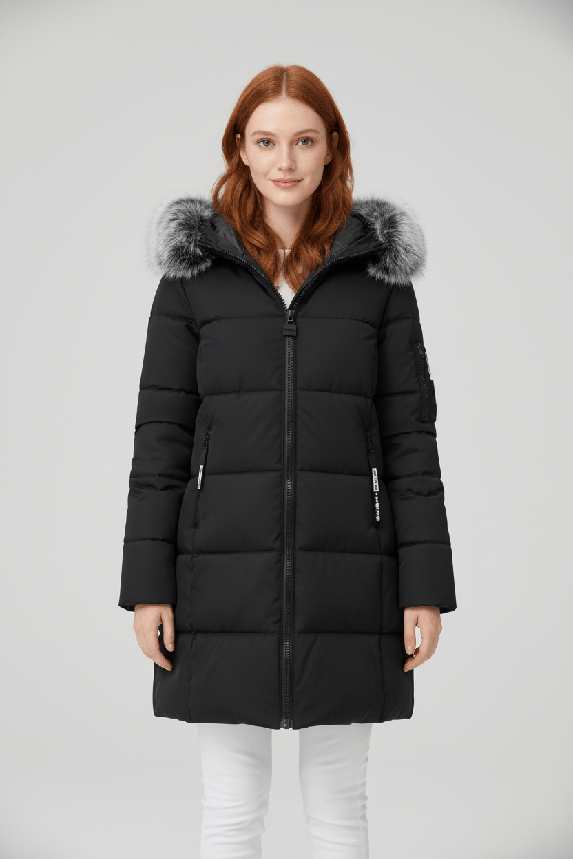 Ashford | Alannah – Women’s Quilted Insulated Parka Jacket with Fur Collar - Ashford London Clothing