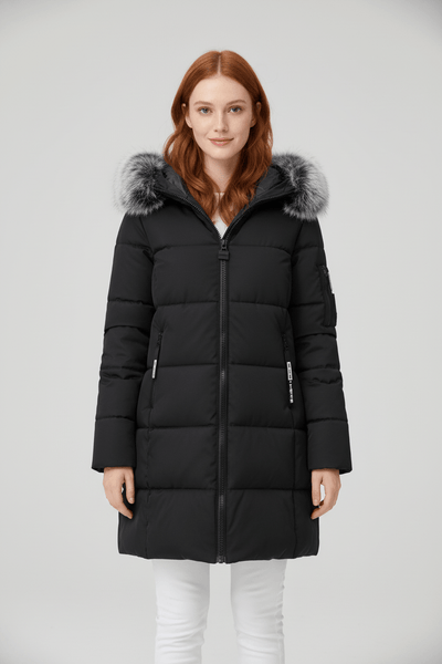 Ashford | Alannah – Women’s Quilted Insulated Parka Jacket with Fur Collar - Ashford London Clothing