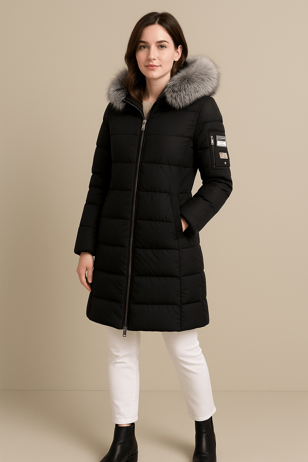 Ashford | Alannah – Women’s Quilted Insulated Parka Jacket with Fur Collar - Ashford London Clothing