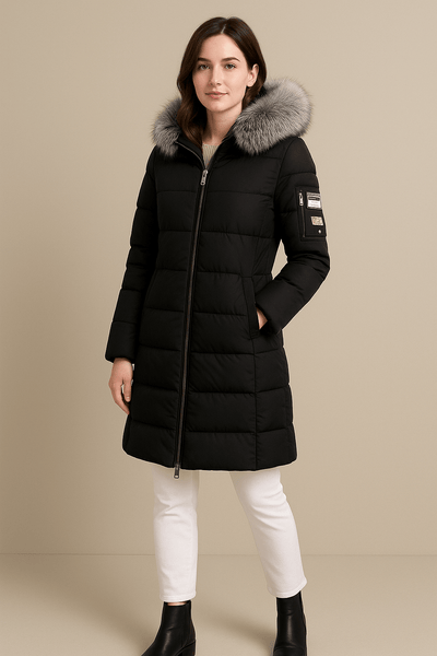 Ashford | Alannah – Women’s Quilted Insulated Parka Jacket with Fur Collar - Ashford London Clothing