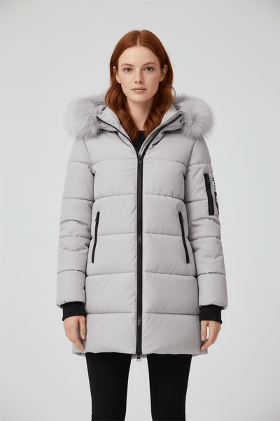 Ashford | Alannah – Women’s Quilted Insulated Parka Jacket with Fur Collar - Ashford London Clothing