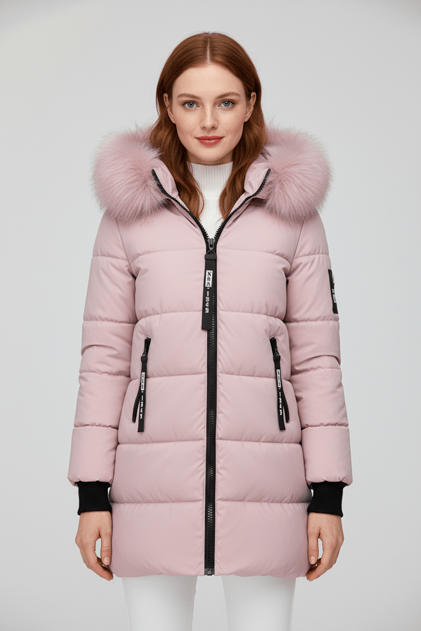 Ashford | Alannah – Women’s Quilted Insulated Parka Jacket with Fur Collar - Ashford London Clothing