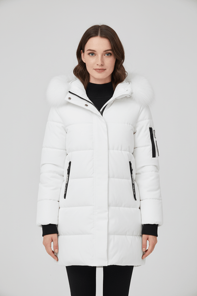 Ashford | Alannah – Women’s Quilted Insulated Parka Jacket with Fur Collar - Ashford London Clothing