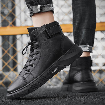 Ashford | Alastair – Men’s Structured Leather Ankle Boots with Buckle Detail - Ashford London Clothing