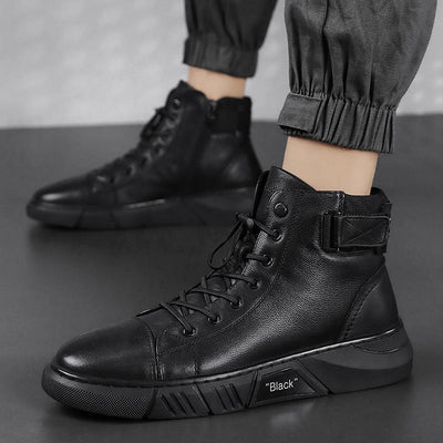 Ashford | Alastair – Men’s Structured Leather Ankle Boots with Buckle Detail - Ashford London Clothing